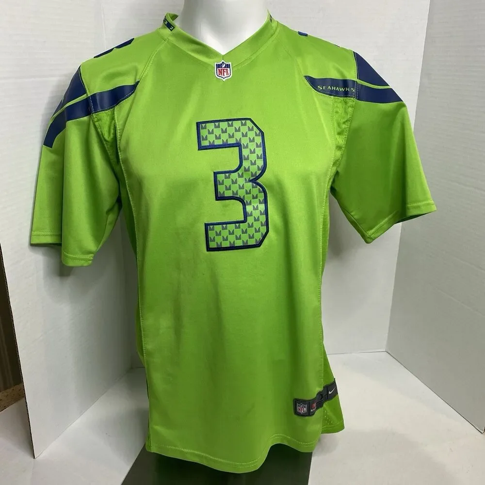 Nike NFL Seattle Seahawks Jersey Youth XL Green Color Rush Russell Wilson
